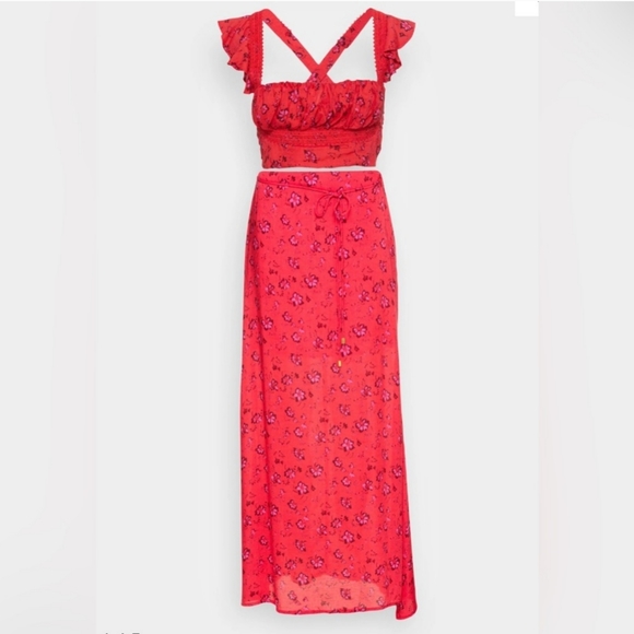 Free People Bijou Skirt Set - Cherry Combo - Picture 12 of 16